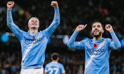 Manchester City vence com dois de Haaland e assume a vice-liderança