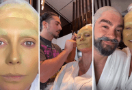 Cobras que se mexem e língua bifurcada: confira fantasia de Heidi Klum