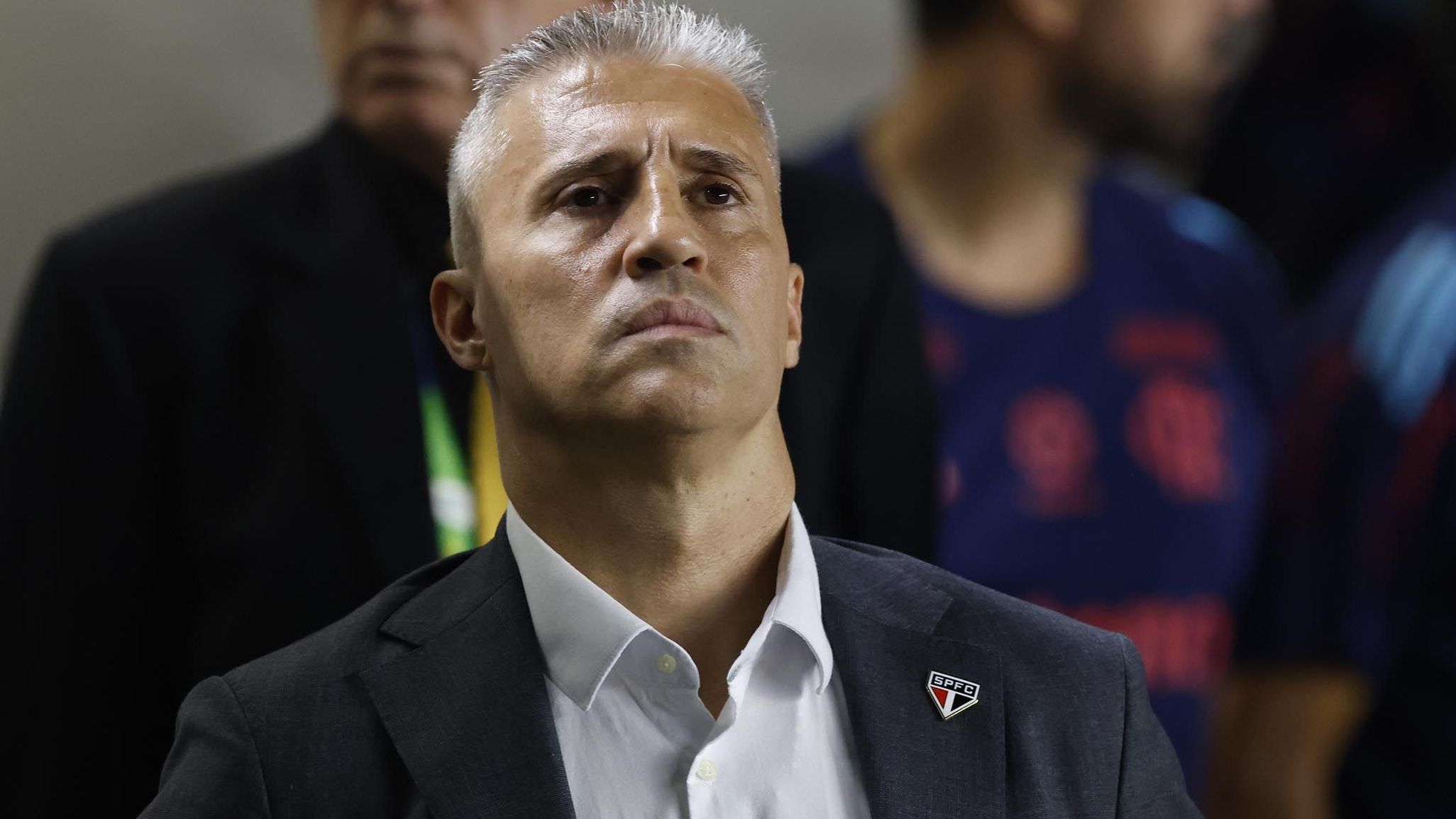 Hernán Crespo durante São Paulo x Flamengo, pelo Brasileirão