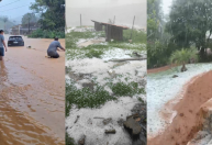 Chuva causa destruição em SC e afeta pelo menos 25 cidades