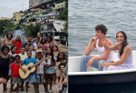 Ivete Sangalo grava com Shawn Mendes na Gamboa, na Bahia