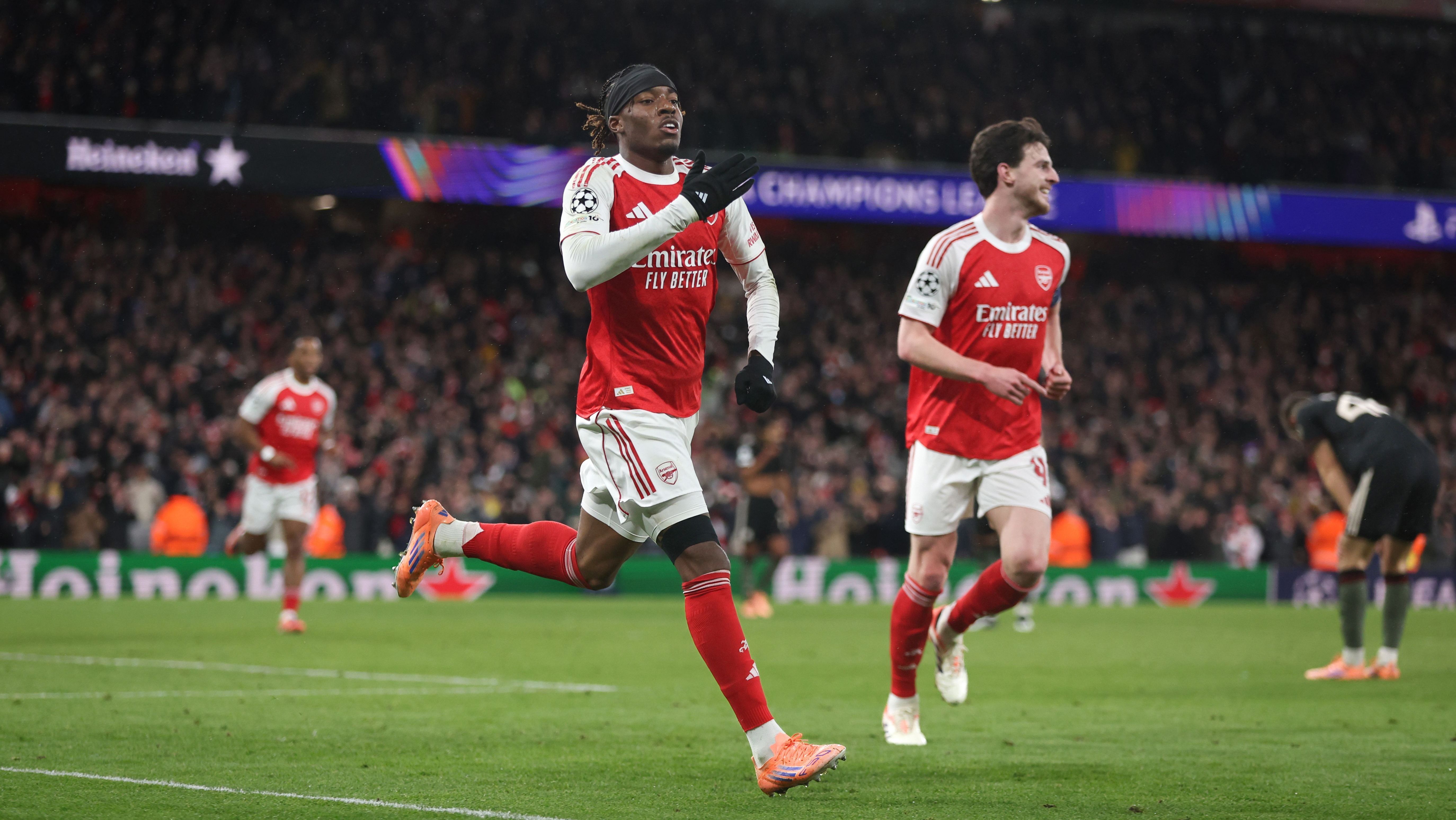 Noni Madueke marcou primero gol pelo Arsenal