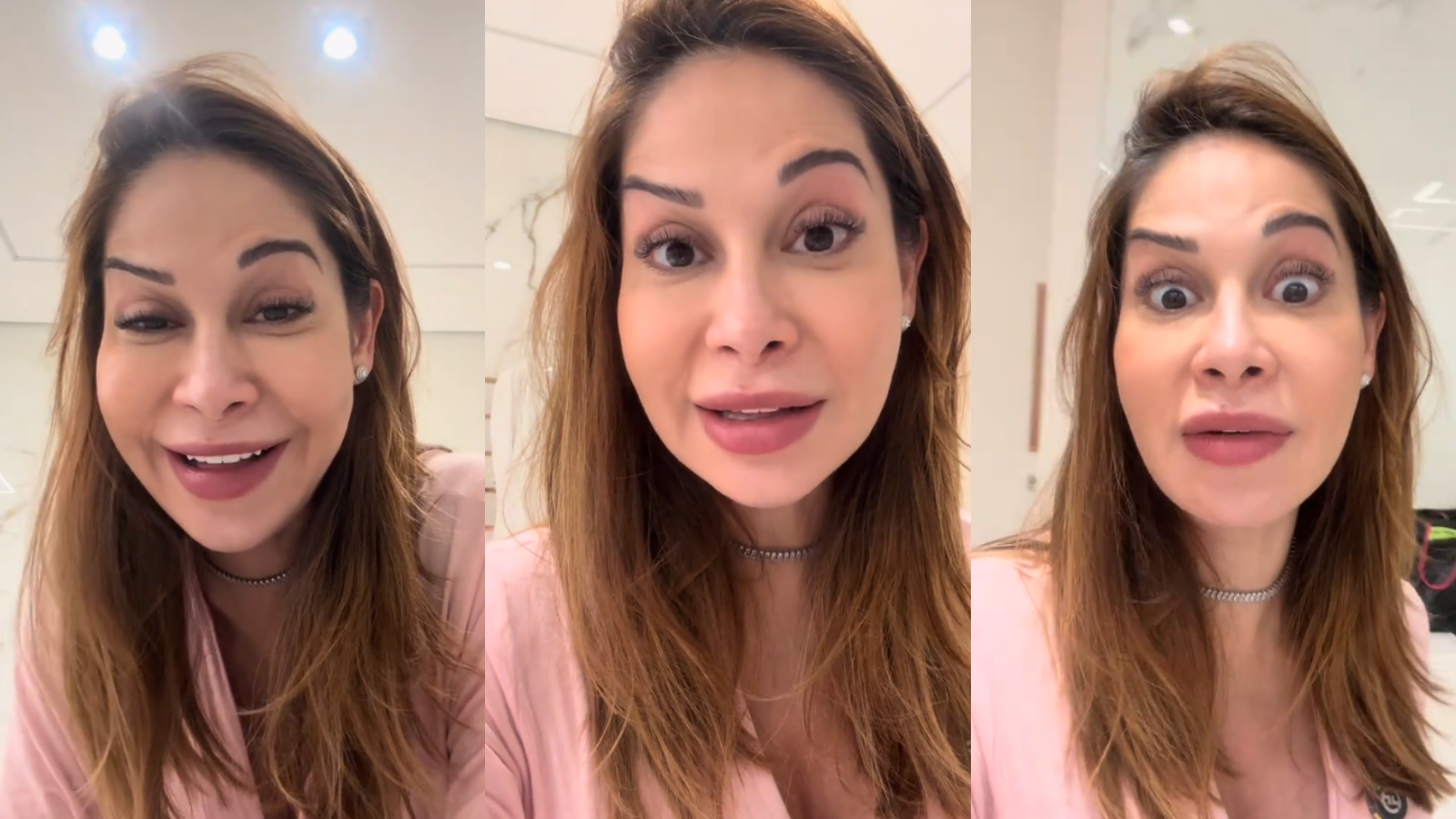 Maíra mostra erro em botox no rosto • Reprodução/Tiktok