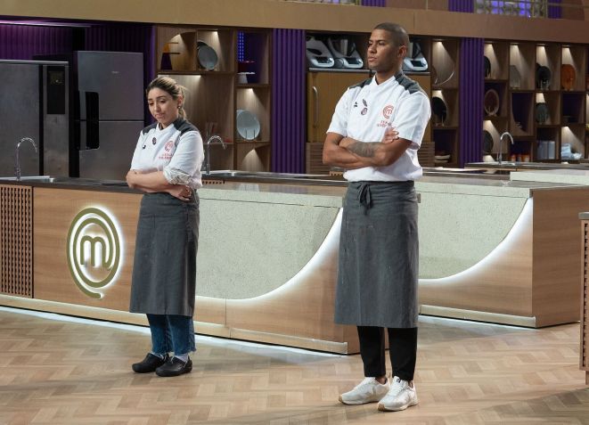 Luiza Vilhena e Italo Andrade foram eliminados do "MasterChef Confeitaria" • Melissa Haidar/Band
