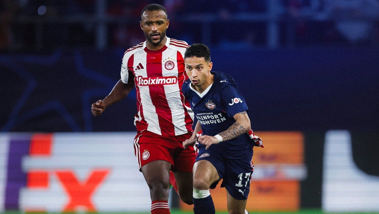 Duelo entre Olympiacos e PSV, pela Champions League