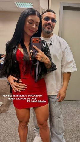 Rayene e Belo • Reprodução/Instagram