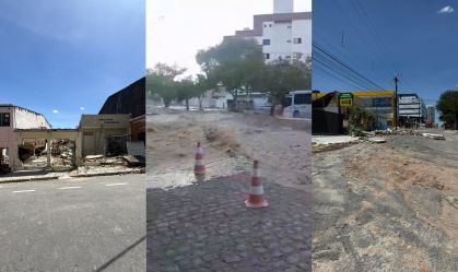 Rompimento de reservatório causa desabamentos e deixa um morto na Paraíba