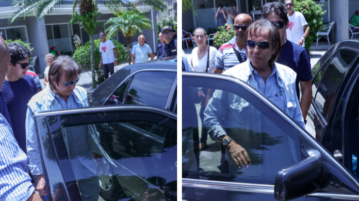 Roberto Carlos em velório da irmã, Norma Moreira • Anderson Bordê / AgNews
