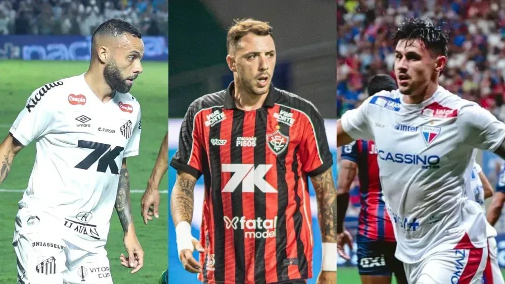Santos, Vitória e Fortaleza estão na luta contra o rebaixamento no Brasileirão