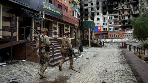 Forças da Ucrânia na cidade de Pokrovsk