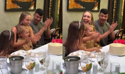 Tata e Cocielo almoçam juntos após beijo em festa da influencer