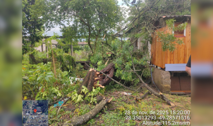 Temporal causa estragos em cidades de Santa Catarina