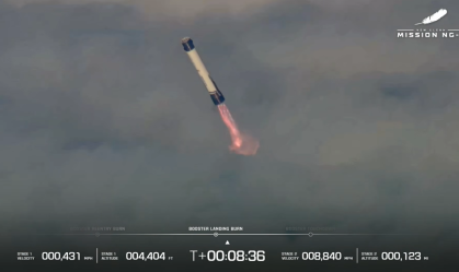 Blue Origin lança 1º teste do foguete New Glenn; veja o momento