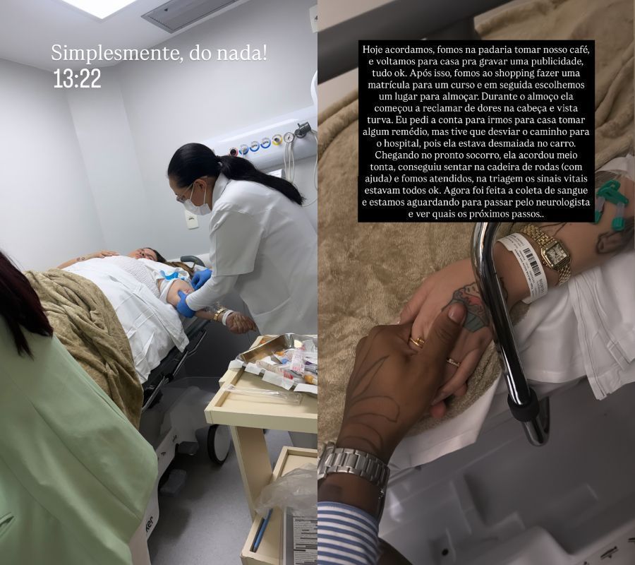 Marido de Thais Carla falou sobre susto com a influenciadora • Instagram/Israel Reis