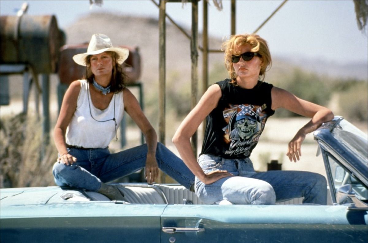 Susan Sarandon e Geena Davis em "Thelma & Louise" • Reprodução