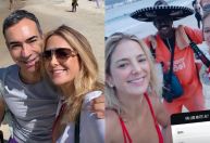 César Tralli curte praia em família antes de estreia no "Jornal Nacional"