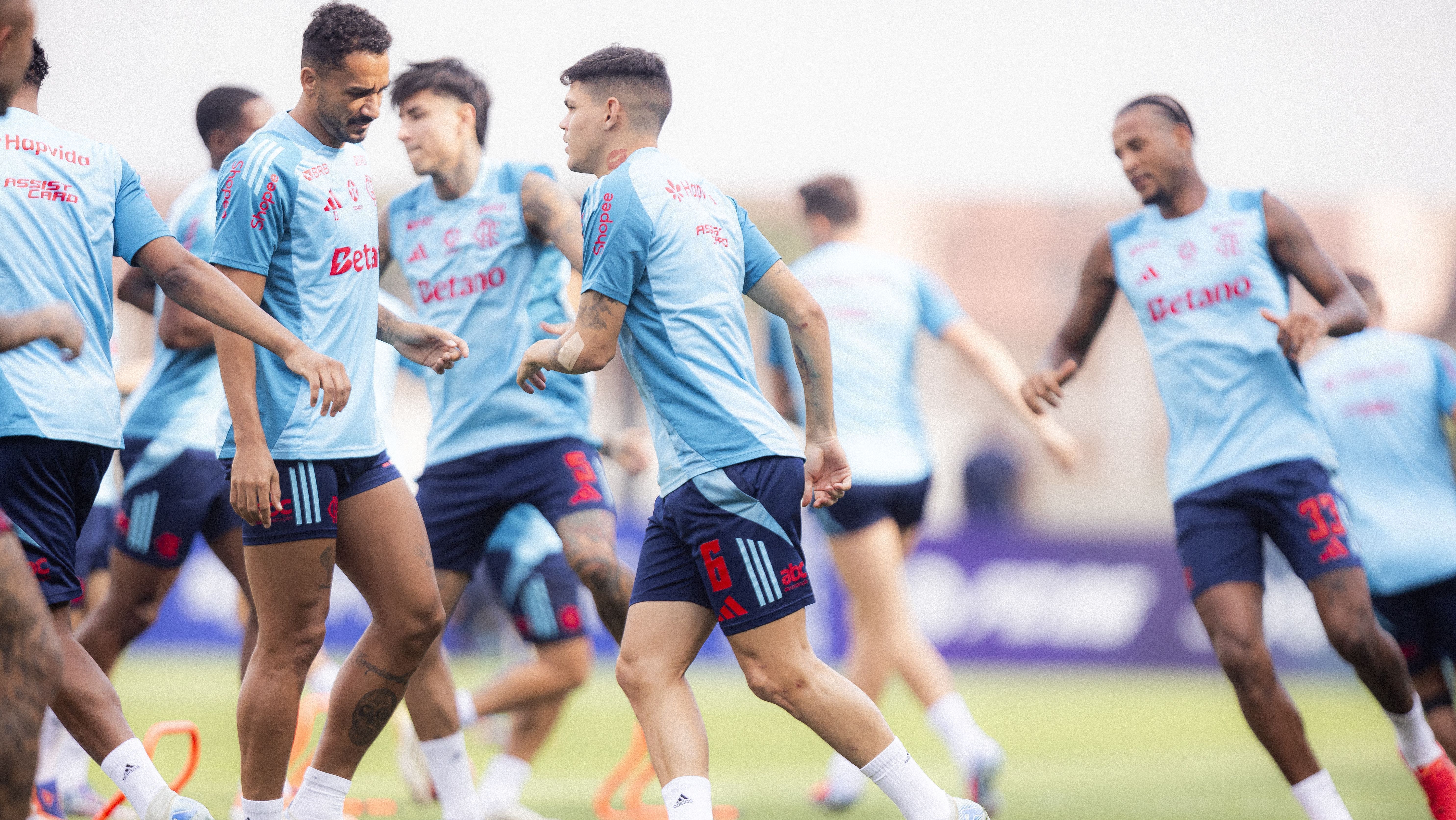 Treino do Flamengo em Lima