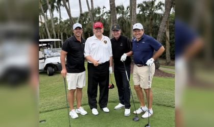 Após ameaça à Venezuela, Trump publica foto jogando golfe na Flórida