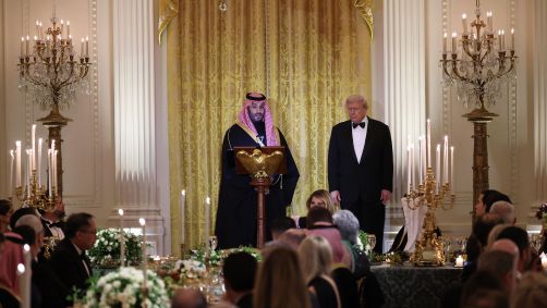 Cristiano Ronaldo participou de encontro entre Donald Trum e Mohammed bin Salman na Casa Branca