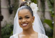 Romântico e artesanal: veja vestido de noiva de Dita em "Êta Mundo Melhor"