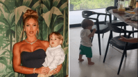 Virginia se emociona ao ver filho andando pela 1ª vez