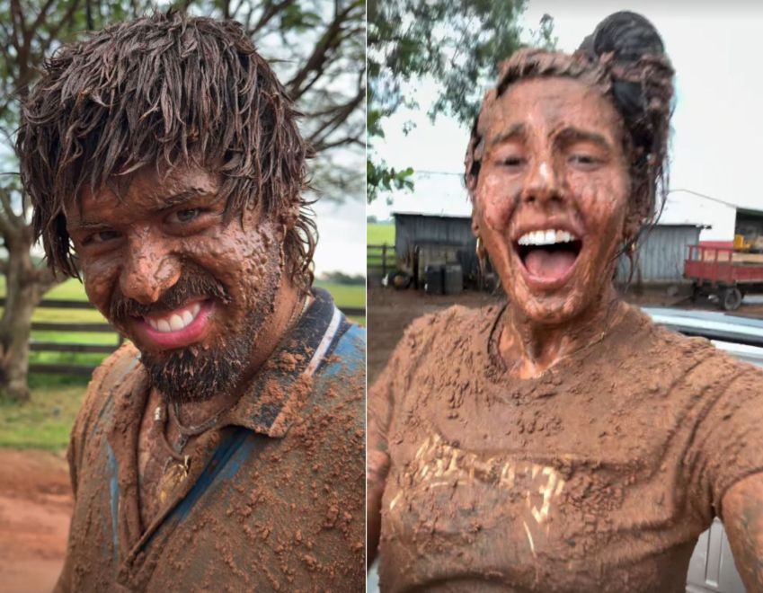 "E esse cabelo de Justin Bieber?", brincou Ana Castela sobre visual de Zé Felipe após lama • Reprodução/Instagram