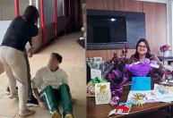 'Briga fake' termina em homenagem para diretora em escola de SC; veja vídeo
