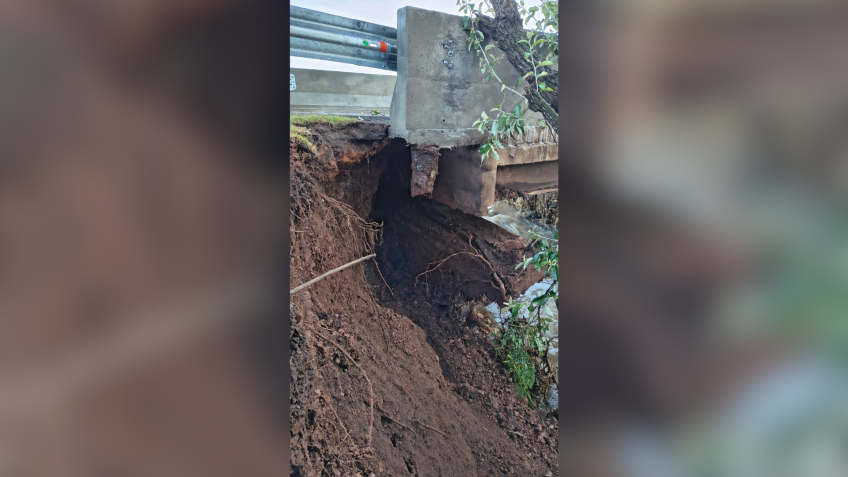 Ponte Itapigue foi afetada pelas chuvas • Defesa Civil do Estado de São Paulo