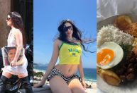 Rosalía abre álbum de fotos no Rio de Janeiro com caipirinha e prato feito