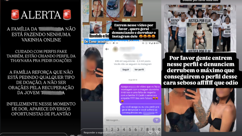 Apelo foi feito pela irmã da vítima no Instagram • Reprodução/Redes Sociais