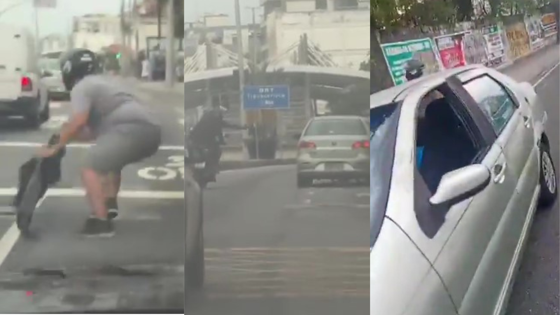 Idoso atropela bandido após assalto e tem carro alvejado por vários disparos