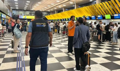 Procon realiza fiscalização em Congonhas após cancelamentos de voos em SP