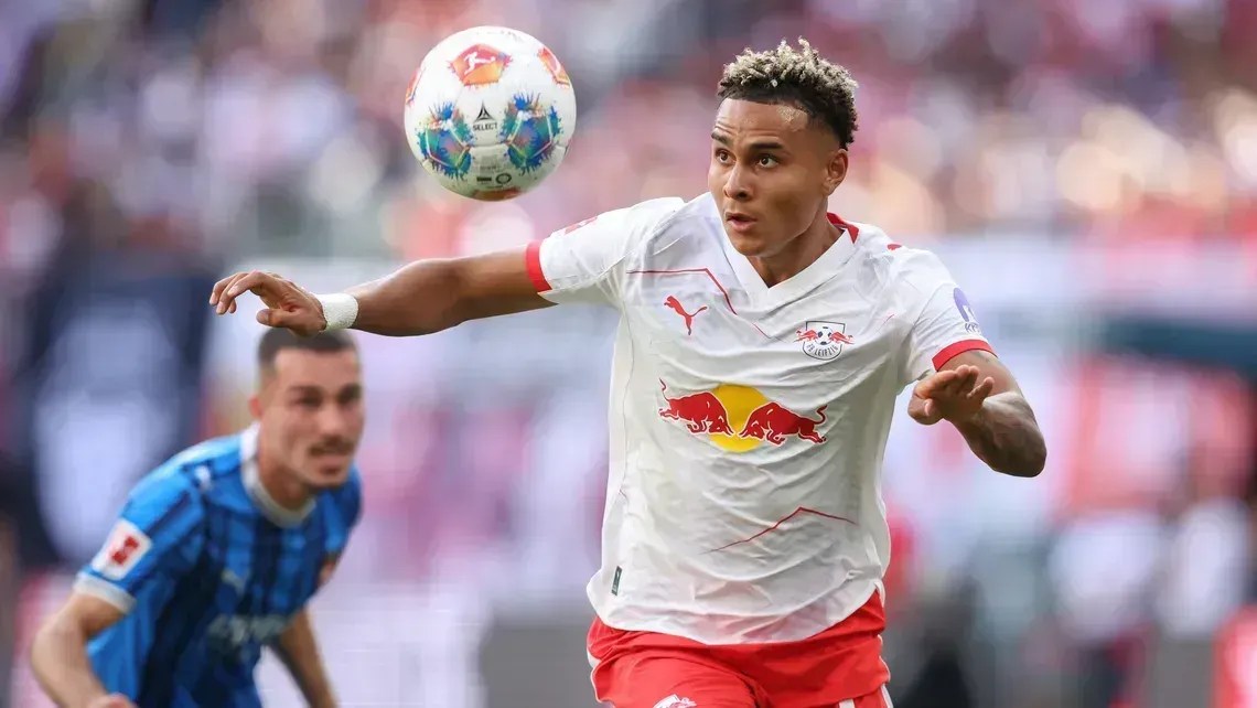 Antonio Nusa em ação pelo RB Leipzig