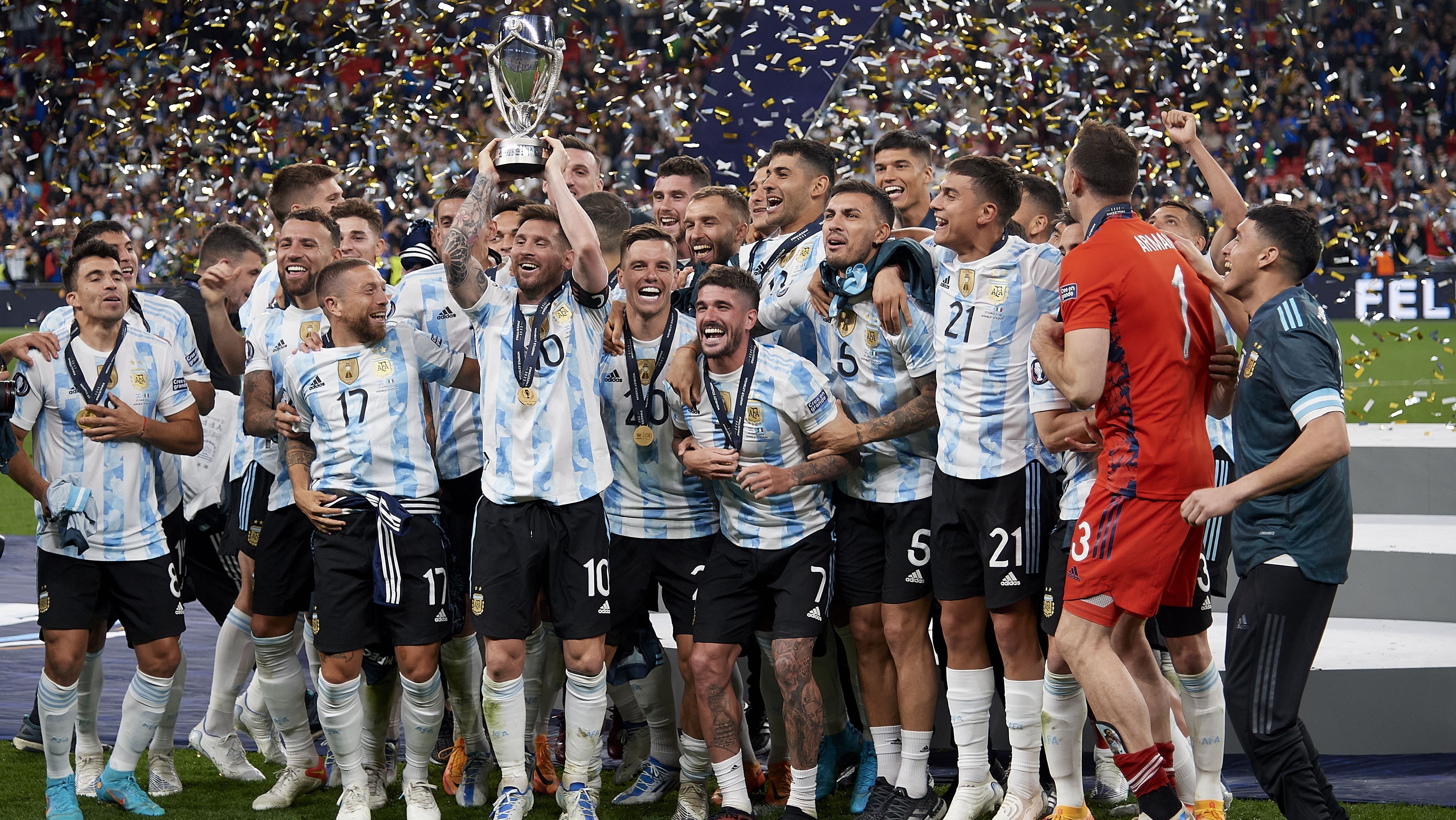 Argentina venceu a Finalíssima em 2022 • Foto: Jose Breton/Pics Action/NurPhoto via Getty Images