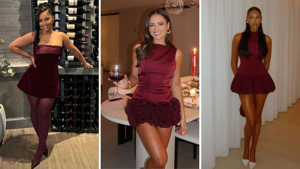 Looks bordô para o Natal