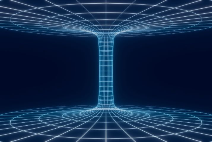 A ilustração representa um buraco de minhoca • Getty Images