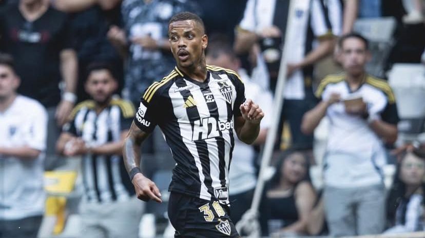 Caio Paulista em campo pelo Atlético-MG; Jogador jogou pelo Galo em 2025 emprestado pelo Palmeiras