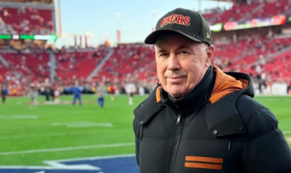 Carlo Ancelotti vai a jogo da NFL e celebra experiência: "Incrível"