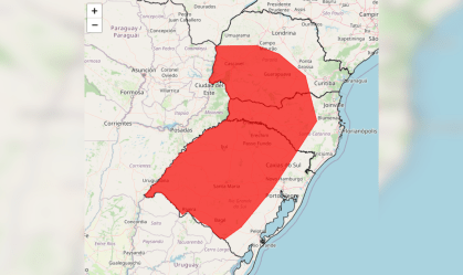 Forte ciclone gera alerta vermelho de chuva e ventos superiores a 100 km/h