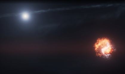 "Fogos de artifício" são vistos após colisões violentas ao redor de estrela