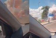 Explosão em barraca de fogos assusta moradores em Belford Roxo (RJ)