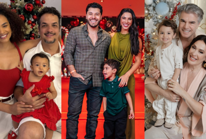 Famosos posam com a família em véspera de Natal; veja fotos