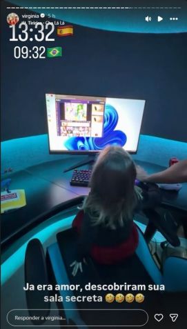 Maria Flor and Maria Alice play at Vini Jr's house • Instagram/Virginia