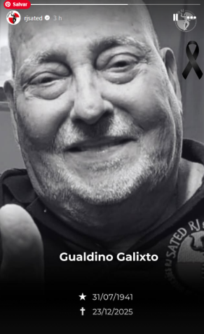 Postagem em homenagem a Gualdino Calixto feita pelo SATED-RJ • Reprodução/Instagram