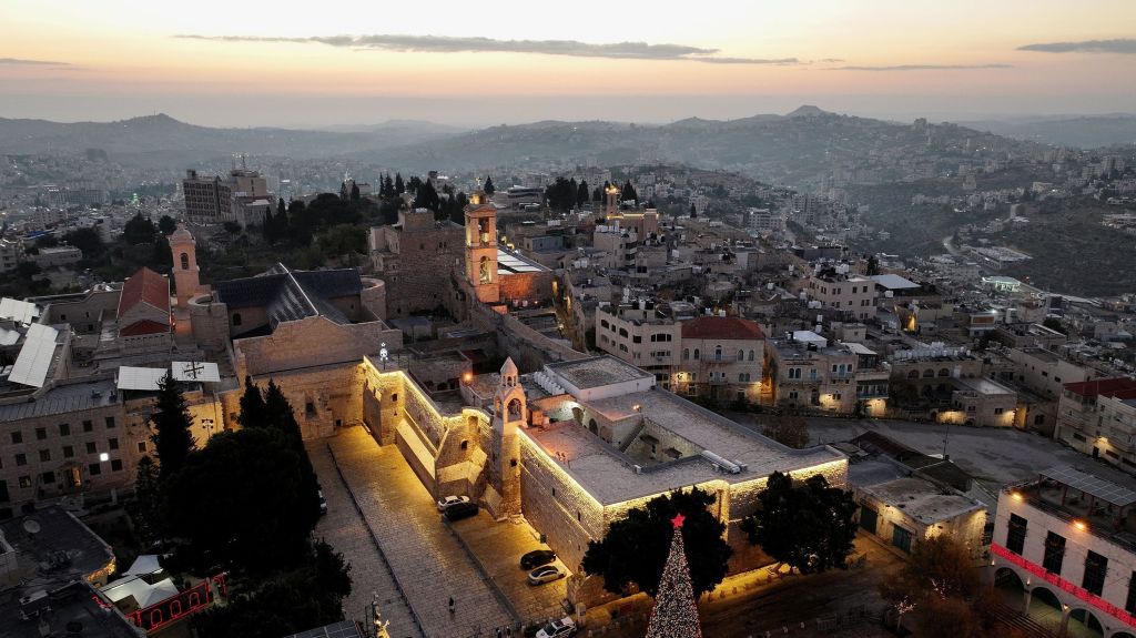 A Igreja da Natividade, em 25 de dezembro de 2025