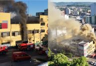 Seis bombeiros se ferem após explosão durante incêndio em mercado no RS