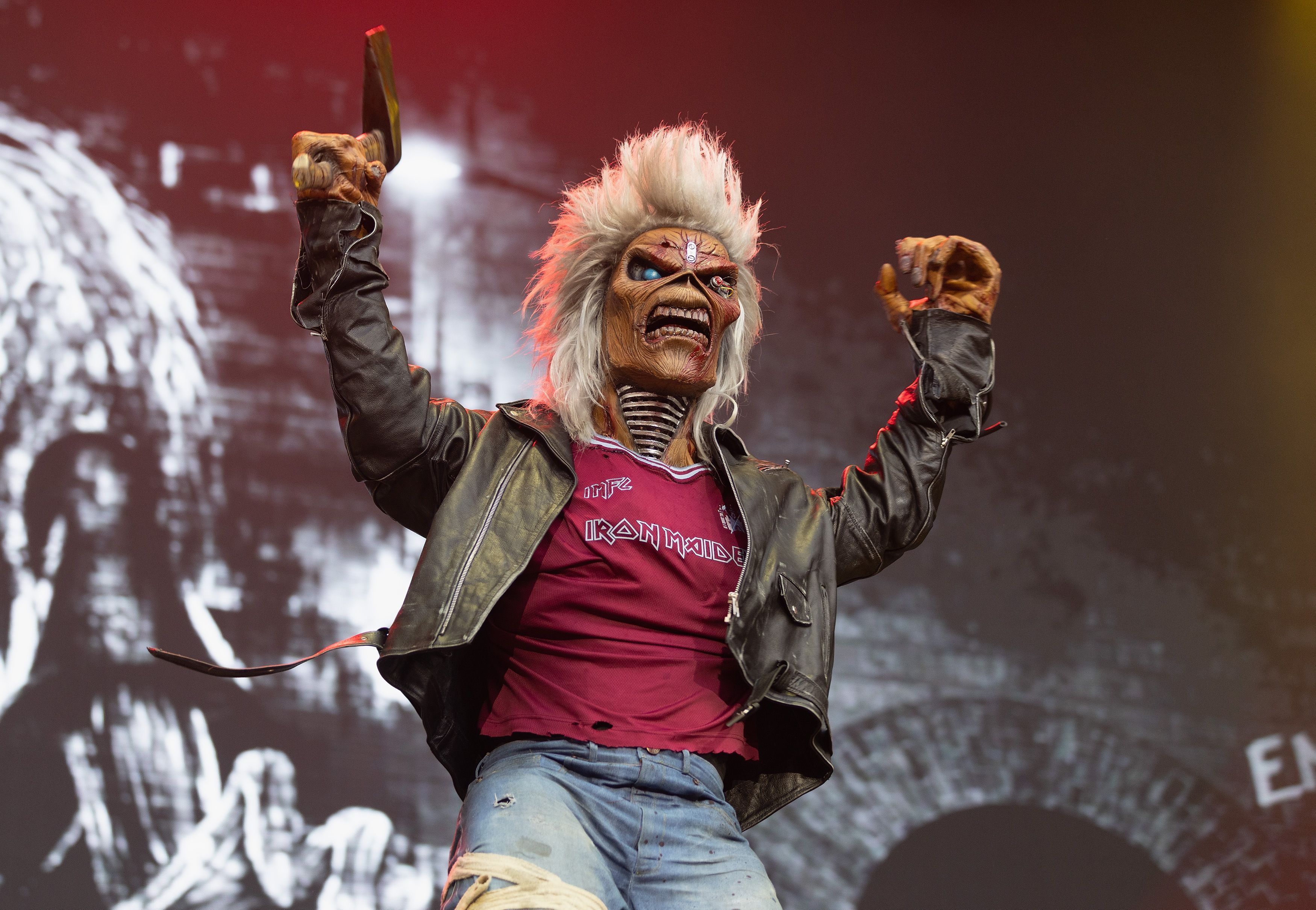 Eddie no palco do show do Iron Maiden no London Stadium, na Inglaterra, em 2025