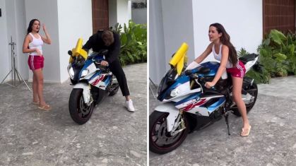 Noivo de Juliette presenteia a ex-BBB com moto