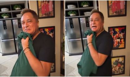 Poliana mostra Leonardo chegando bêbado em casa: "Tomei uma"