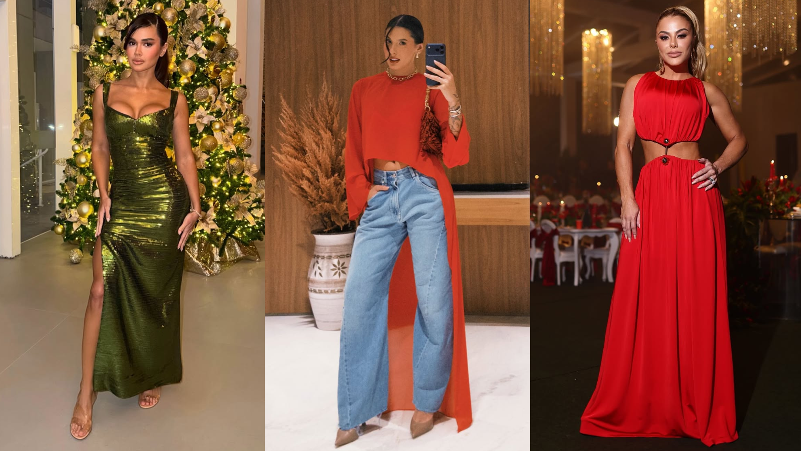 Franciny Ehlke, Ana Castela e Poliana Rocha prontas para curtir a véspera do Natal